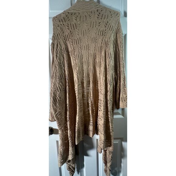 Woman Within Open Front Pointelle Cardigan - Picture 8 of 10